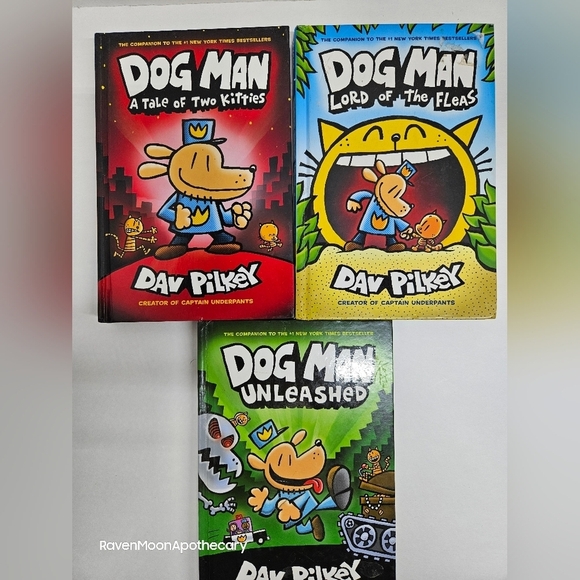 3 Dog Man Books - Picture 1 of 2